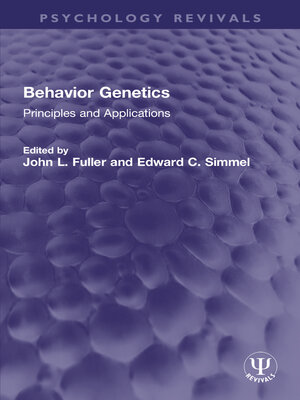 cover image of Behavior Genetics